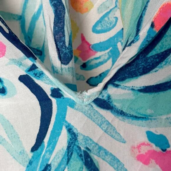 Lilly Pulitzer Willa Tunic Blouse Top in Serene Blue Tippy Top Size S - Picture 5 of 8